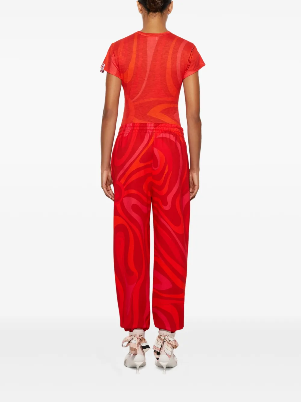 Pucci Abstract-print T-shirt In 红色