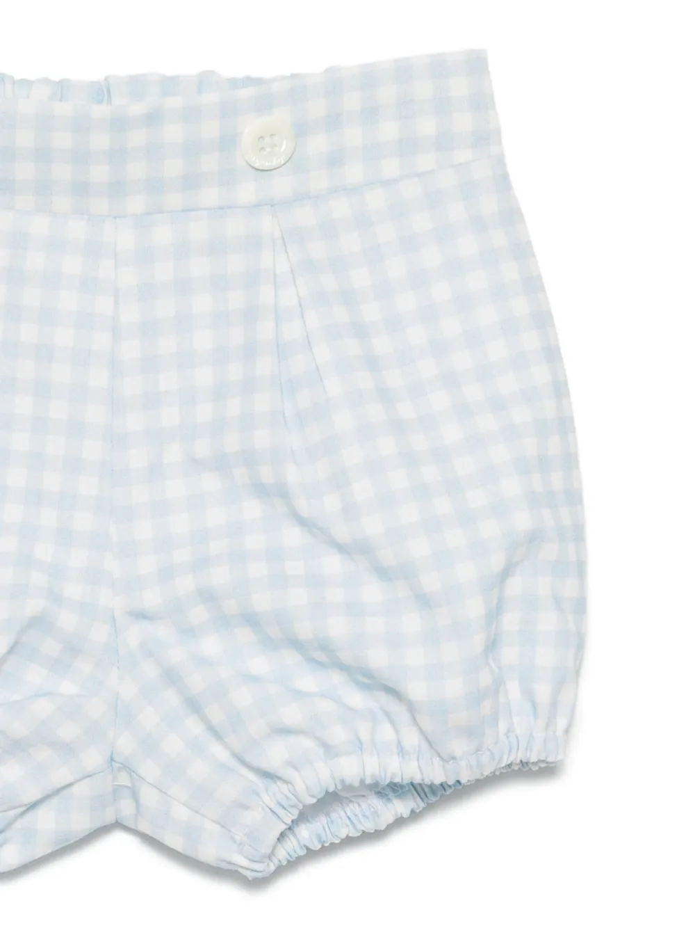 La Stupenderia Shorts en shirt met gingham ruit Wit