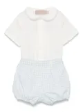 La Stupenderia gingham-check shorts set - White