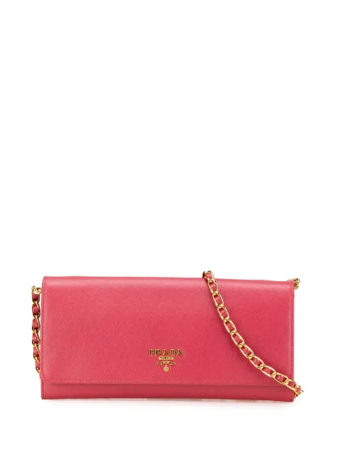 Prada Pre-Owned bolsa crossbody Saffiano Lux Wallet on Chain 2000-2024