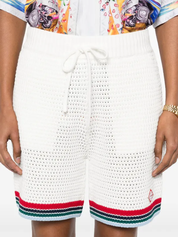 Casablanca crochet-knit Shorts | White | FARFETCH