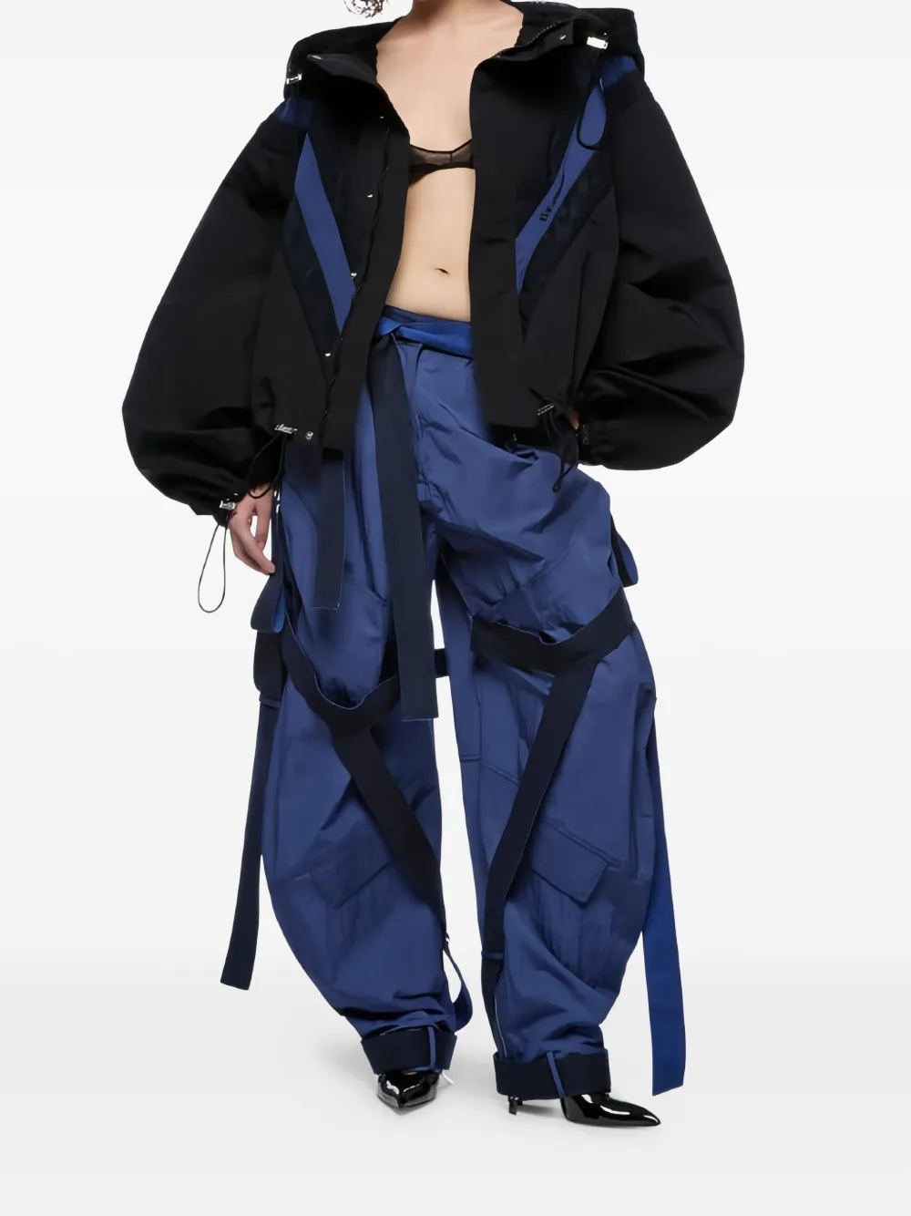 The Attico high-waisted trousers - Blauw