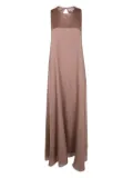 Antonelli silk midi dress - Brown