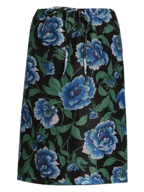 Kenzo peonies-print midi skirt