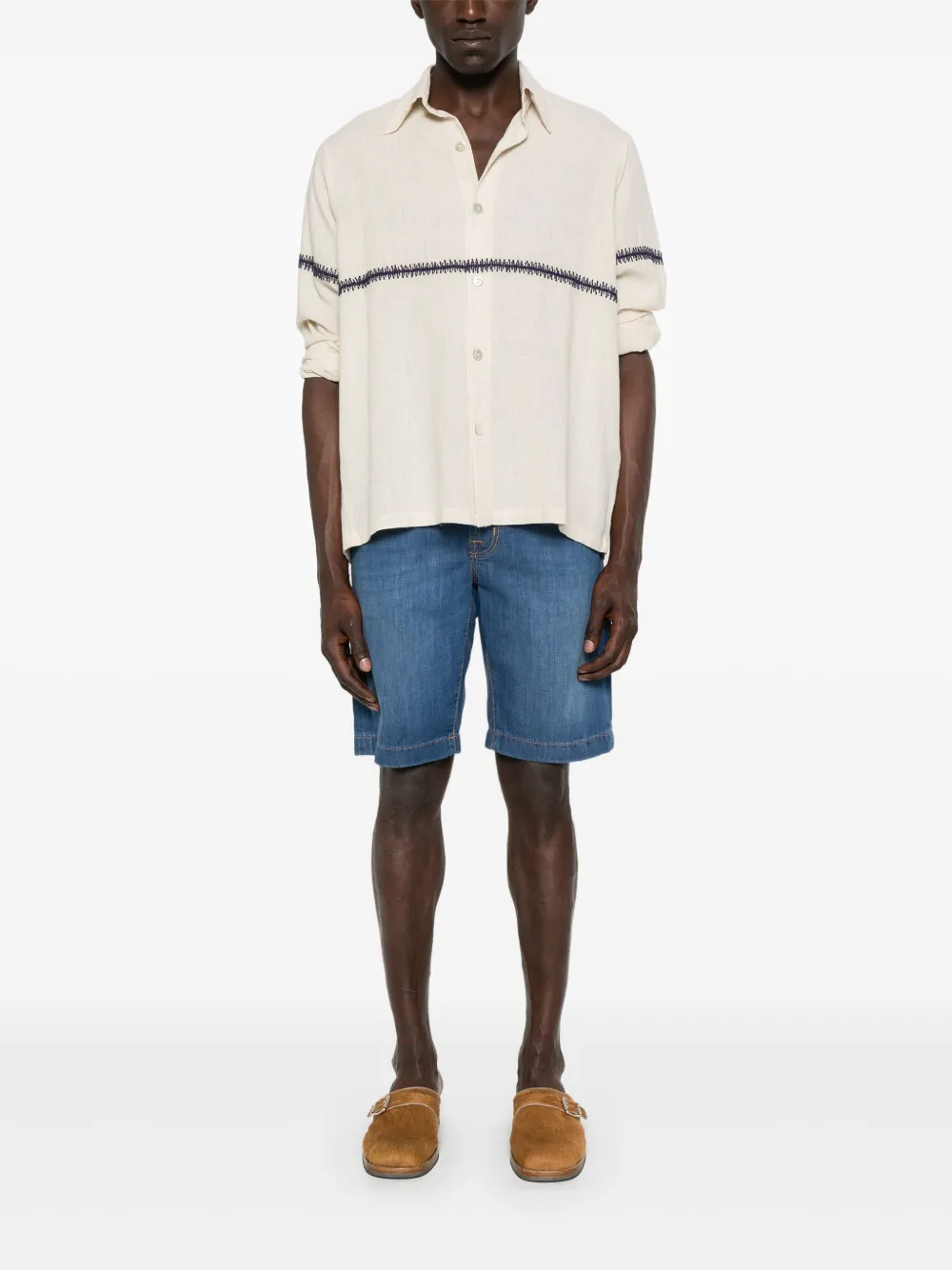 Jacob Cohën Nicolas shorts - Blauw