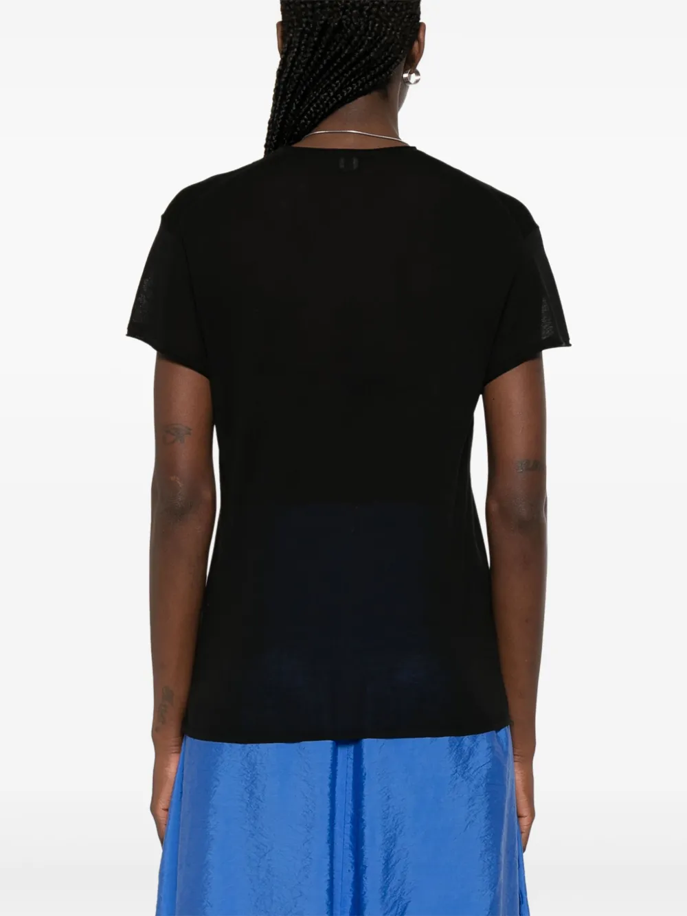 TOTEME Zijden T-shirt Zwart