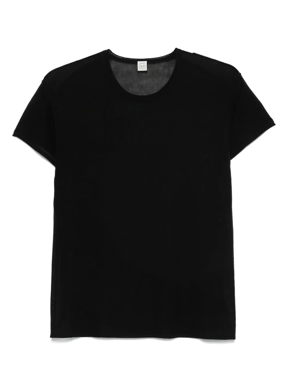 TOTEME Zijden T-shirt Zwart