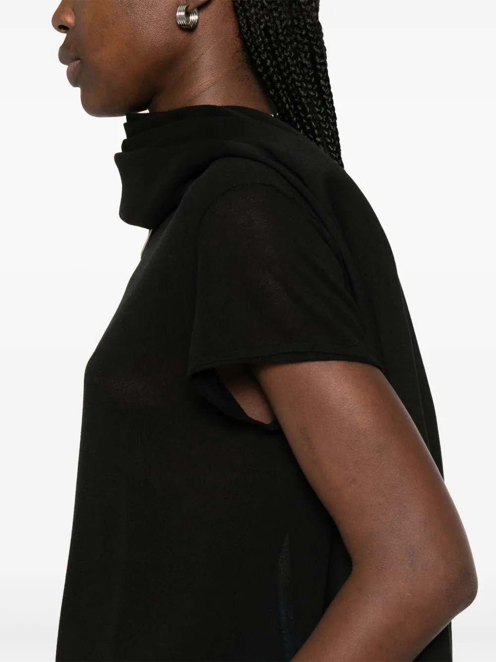 TOTEME Zijden T-shirt Zwart