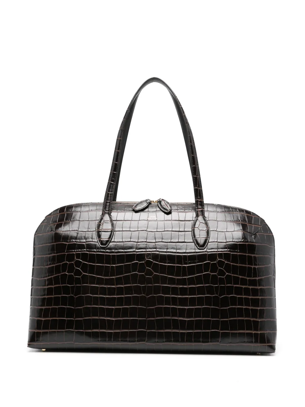 TOTEME tote con efecto de piel de cocodrilo | marrón | Image 1