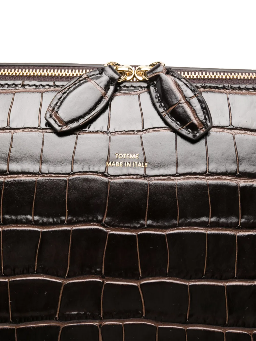 TOTEME Shopper met krokodillenleer-reliëf Bruin