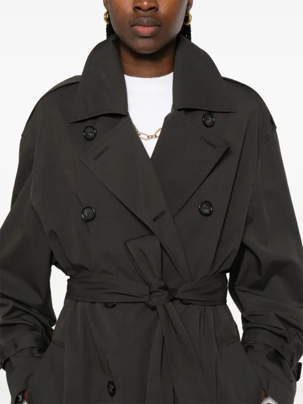 TOTEME Crisp Summer Trench Coat Black FARFETCH EG