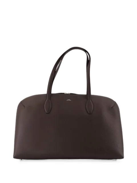 TOTEME grained-leather day tote dark chocolate