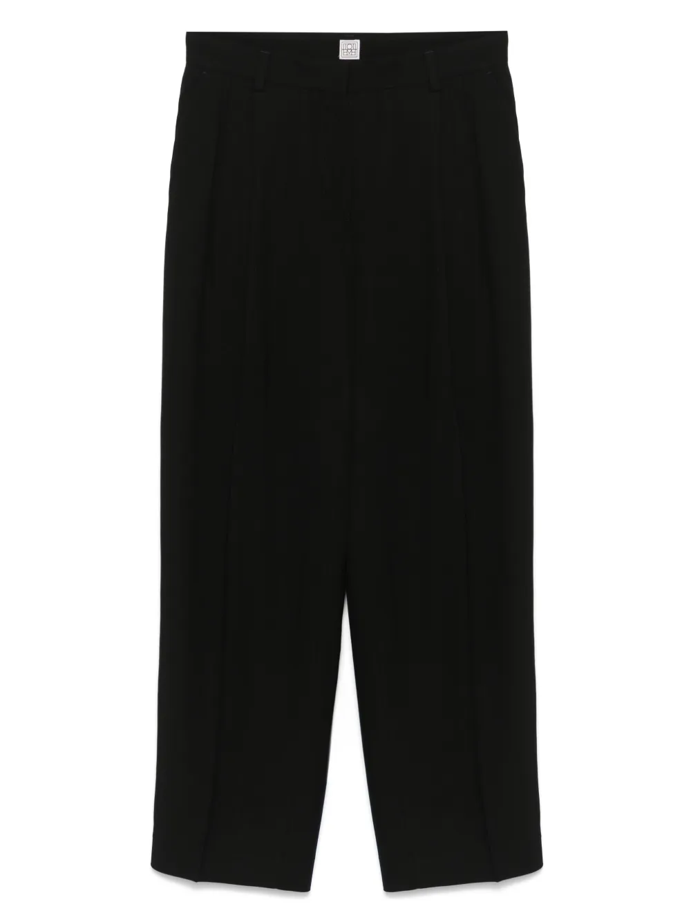 TOTEME double-pleat trousers | Black | Image 1