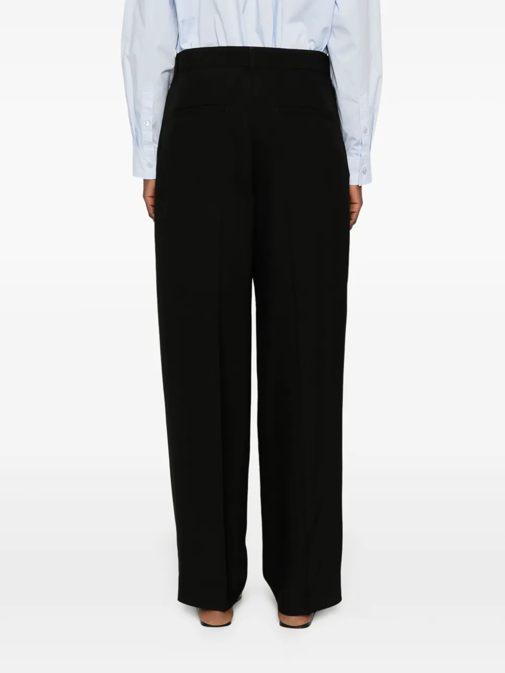 TOTEME Broek met geplooid detail Zwart