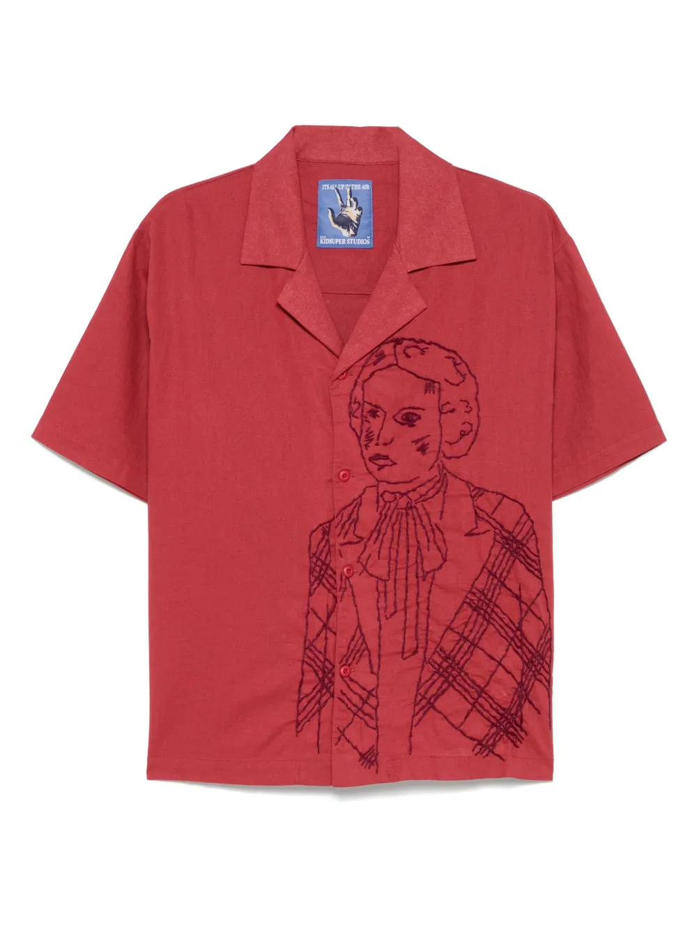 KidSuper Stitched Woman overhemd Rood