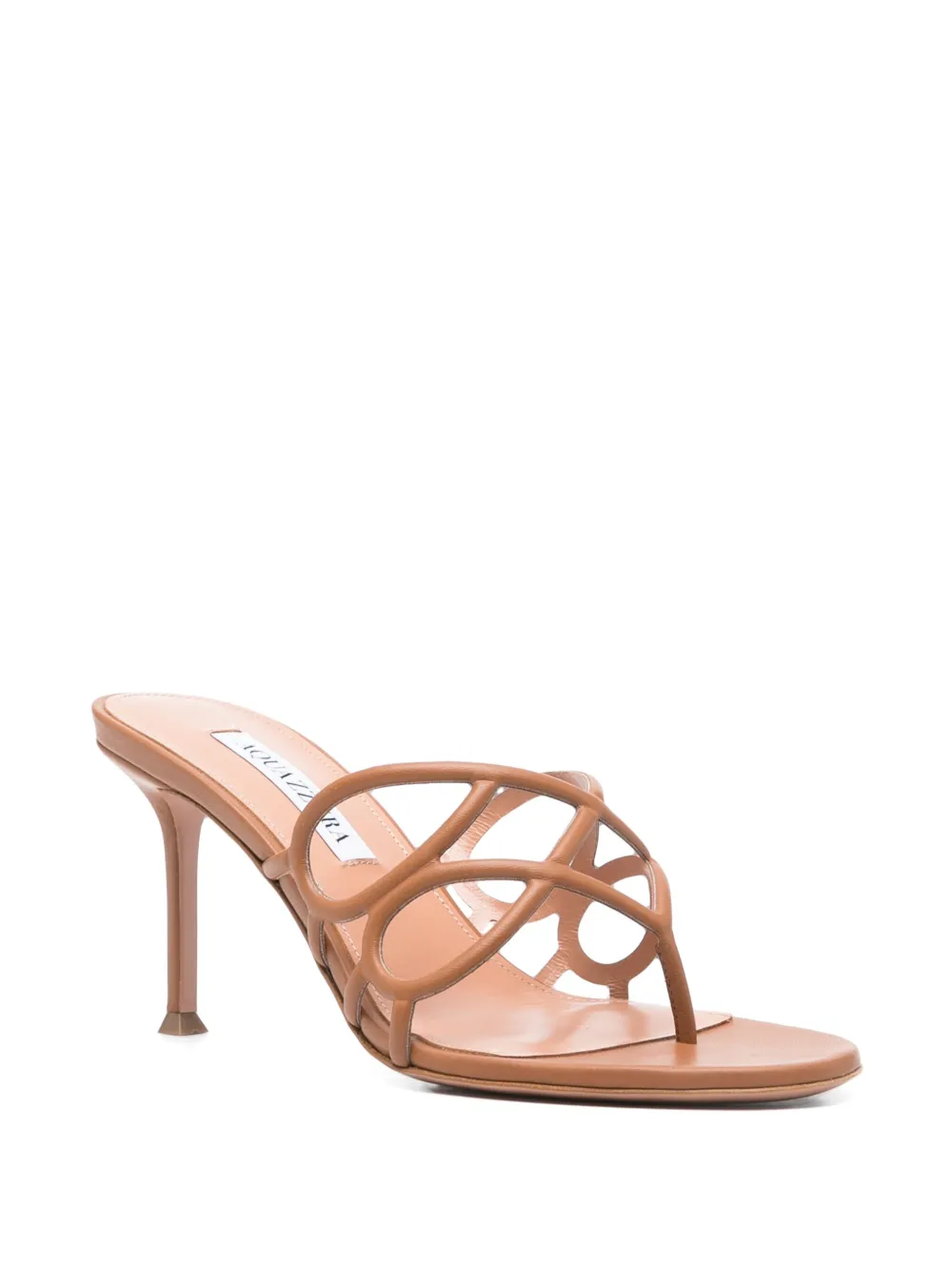 Aquazzura 75 mm Infinito sandalen - Bruin
