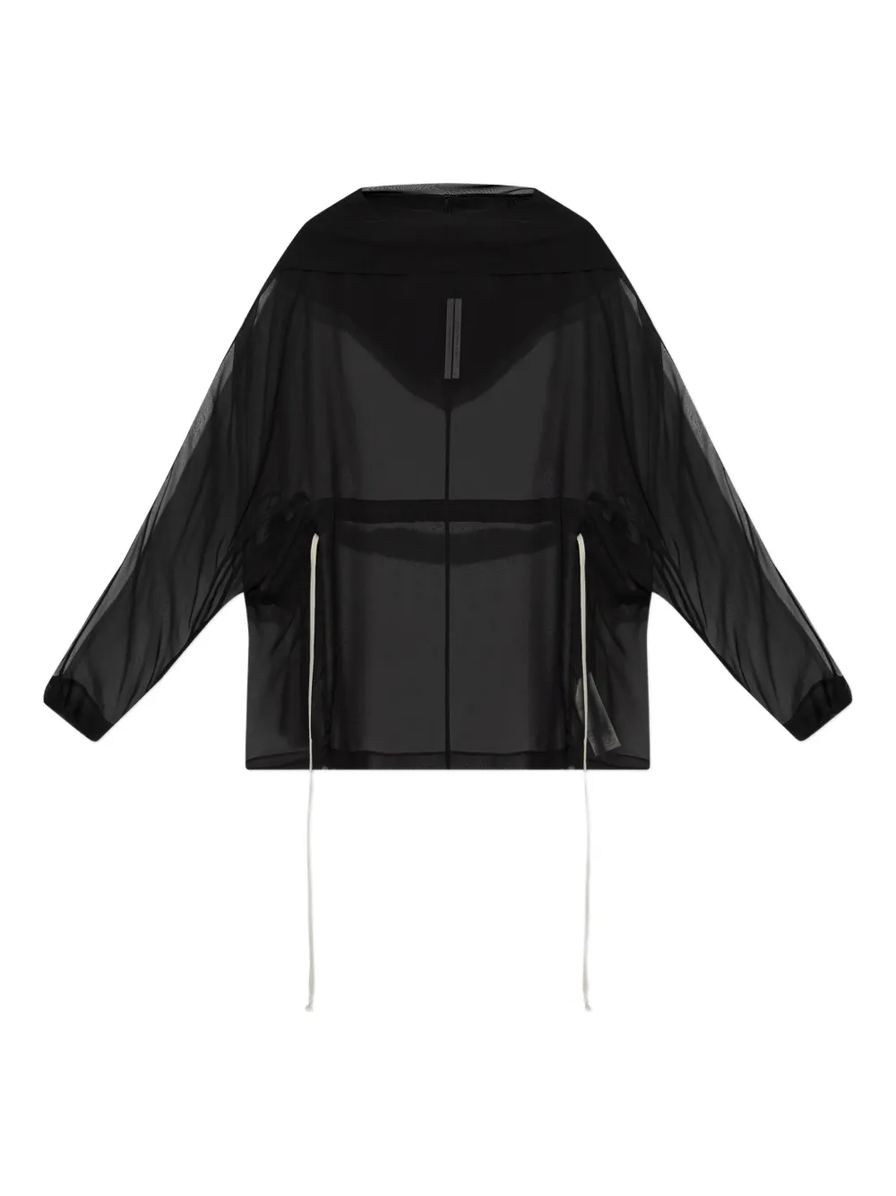 Rick Owens hoodie en soie à effet de transparence | noir | Image 1