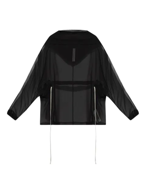 Rick Owens hoodie de seda traslúcida