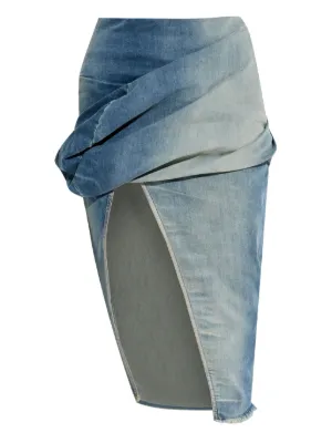 Rick Owens DRKSHDW ドローストリング スカート | ブルー | FARFETCH JP