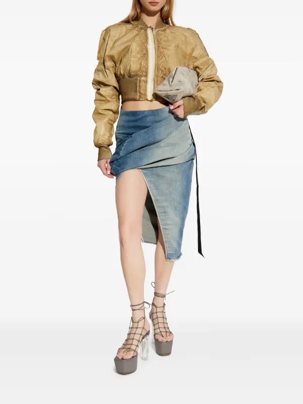 rick owens DRKSHDW スカート Rick Owens DRKSHDW Low Twist ミディスカート | ブルー