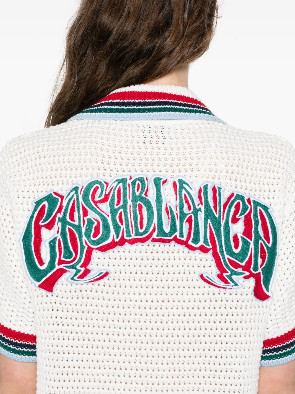 Casablanca Gothic gehaakte blouse Wit