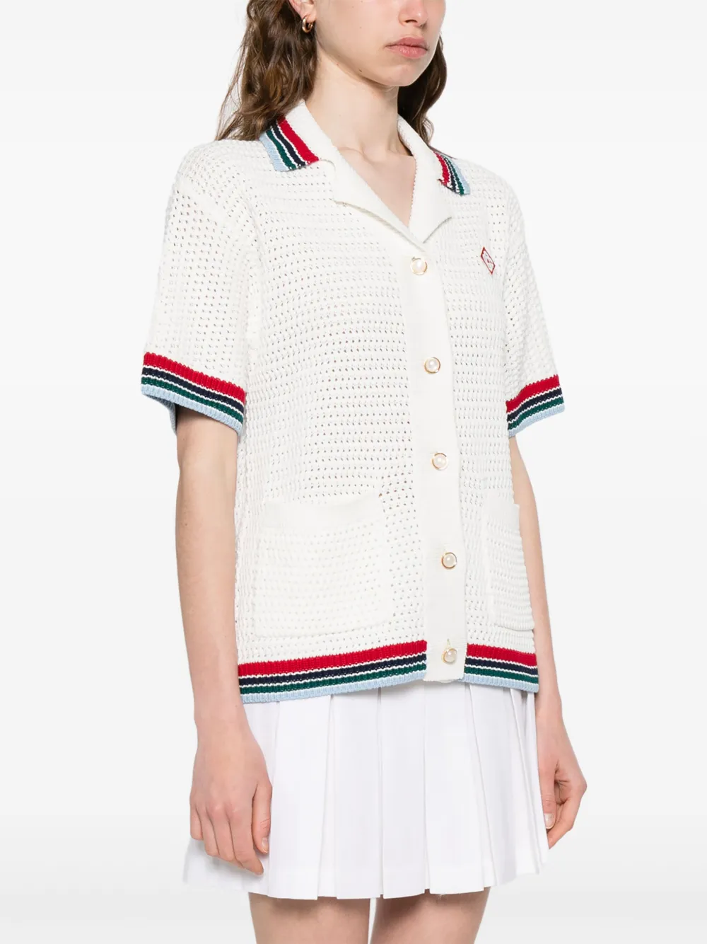 Casablanca Gothic gehaakte blouse Wit