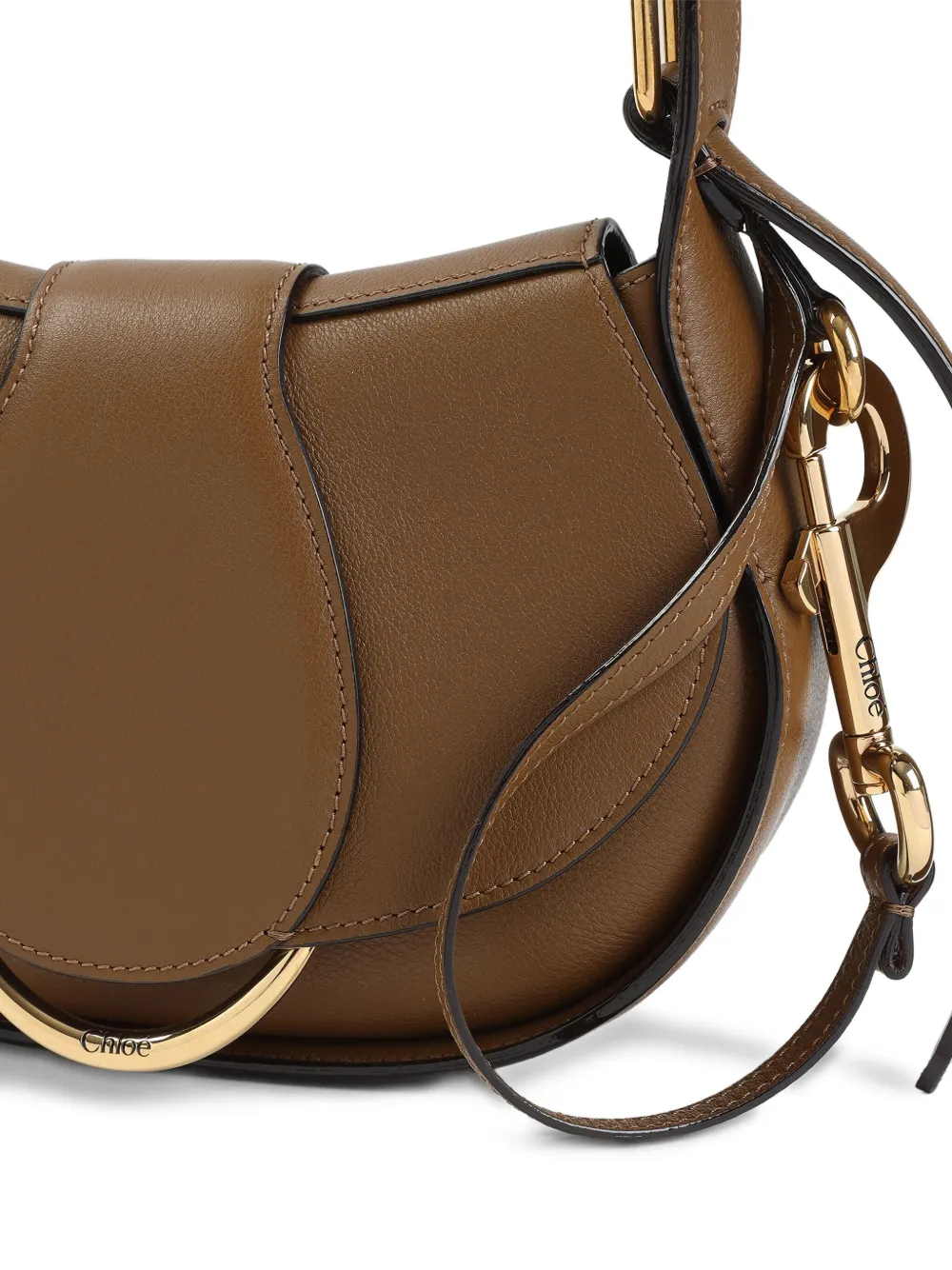 Chloé Ride bewerkte schoudertas Bruin