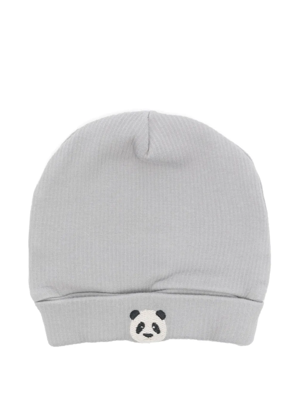 Donsje panda-embroidery beanie | Grey | Image 1