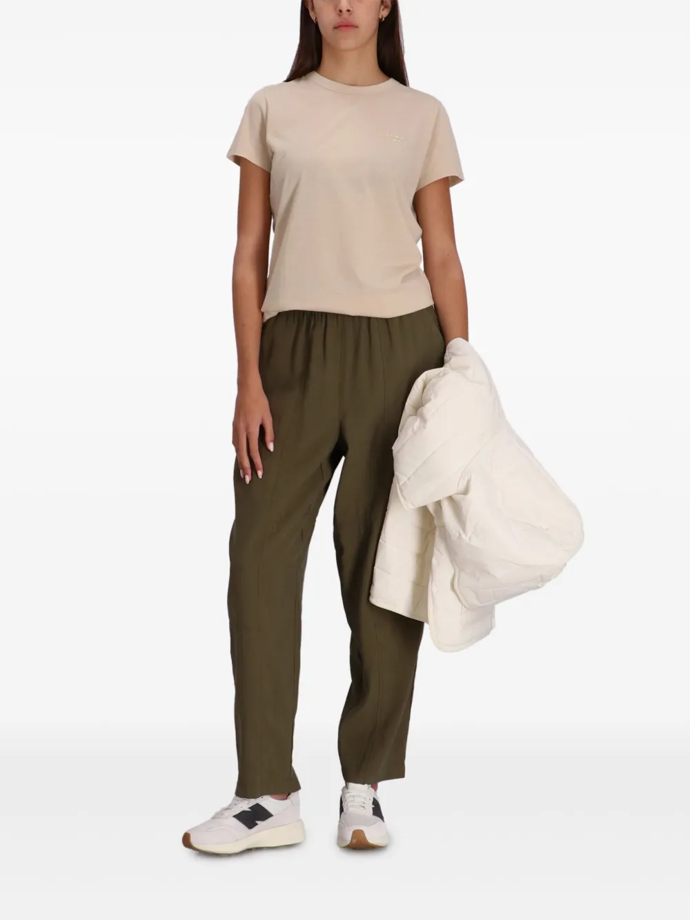 BOSS T-shirt verfraaid met logo Beige