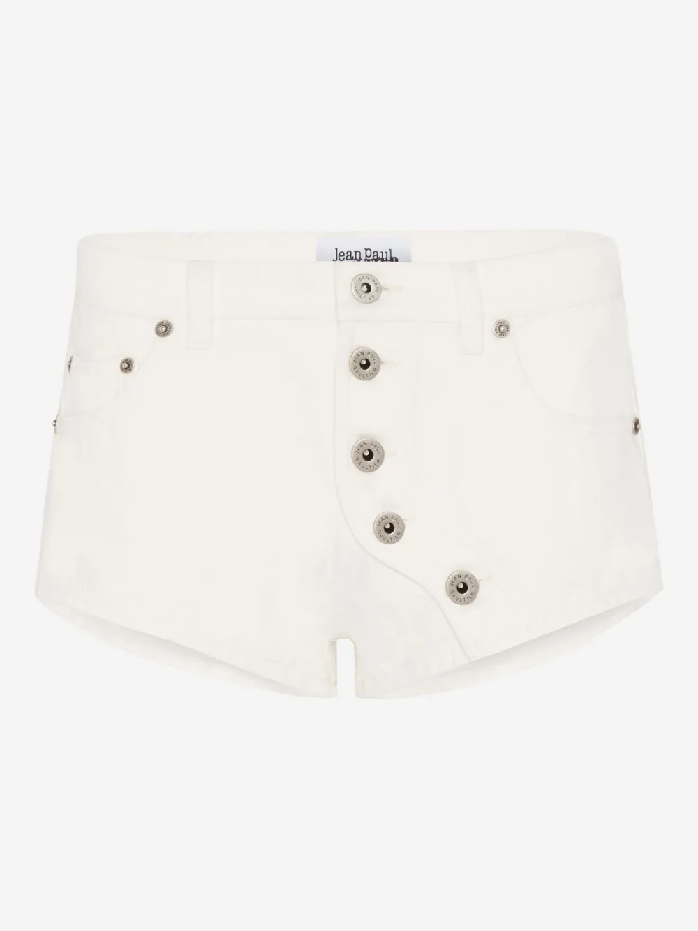 Jean Paul Gaultier Mini-shorts met knoopdetail Wit