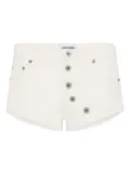 Jean Paul Gaultier button-detailing mini shorts - White