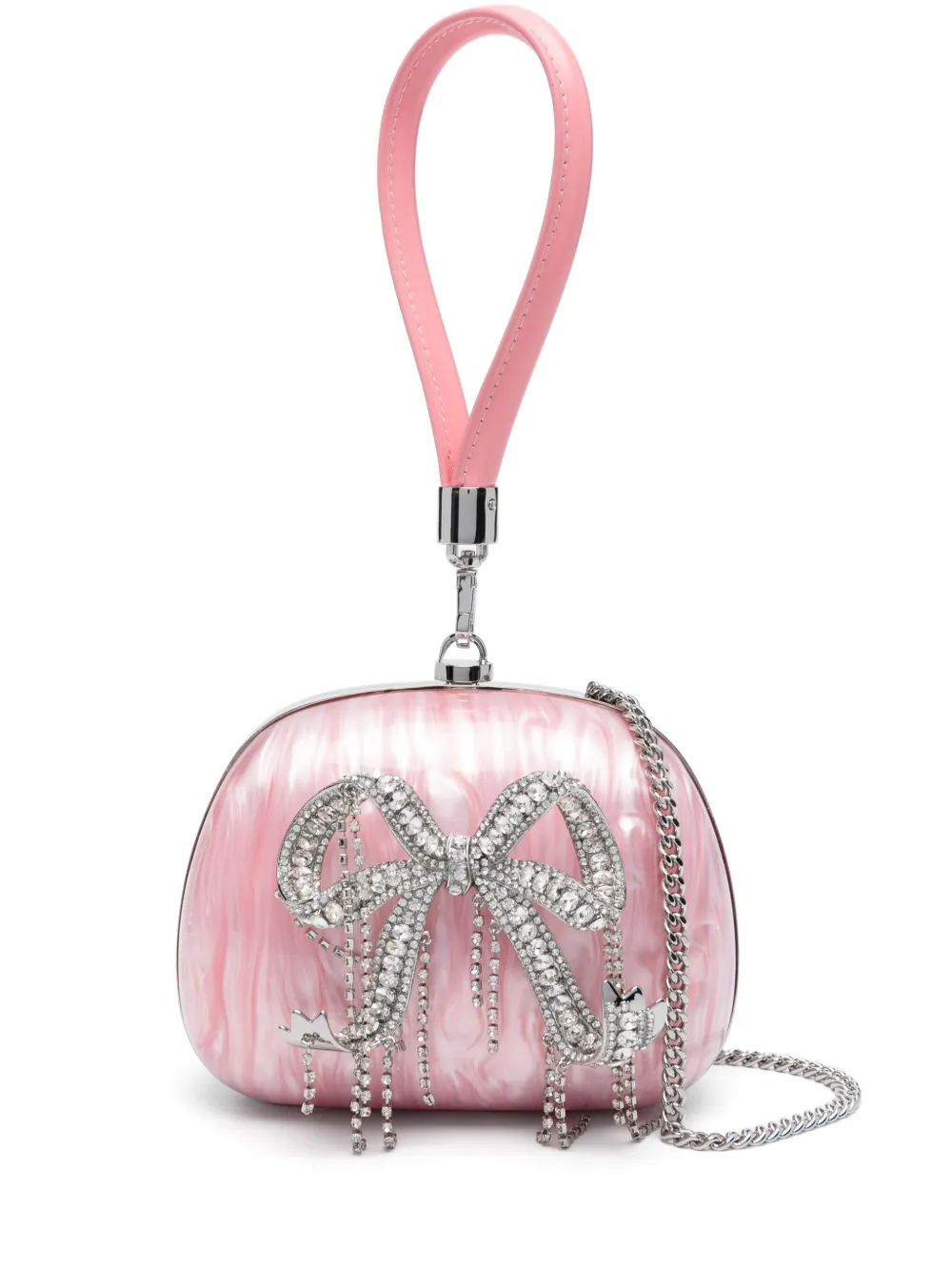 Self-Portrait Kids Clutch met strik-applicatie Roze
