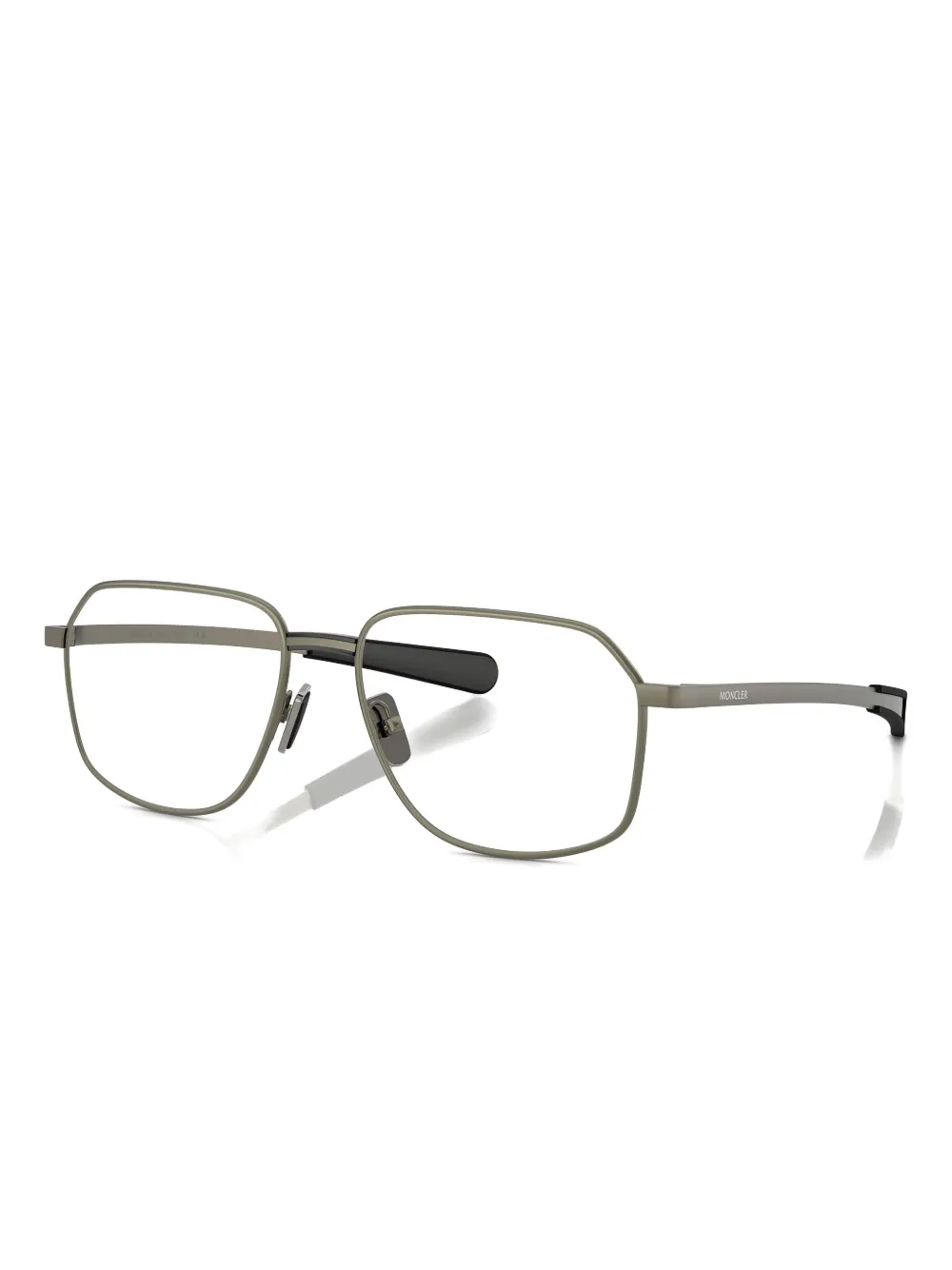 Moncler Eyewear geometric-frame glasses 1002 MATTE ANTHRACITE