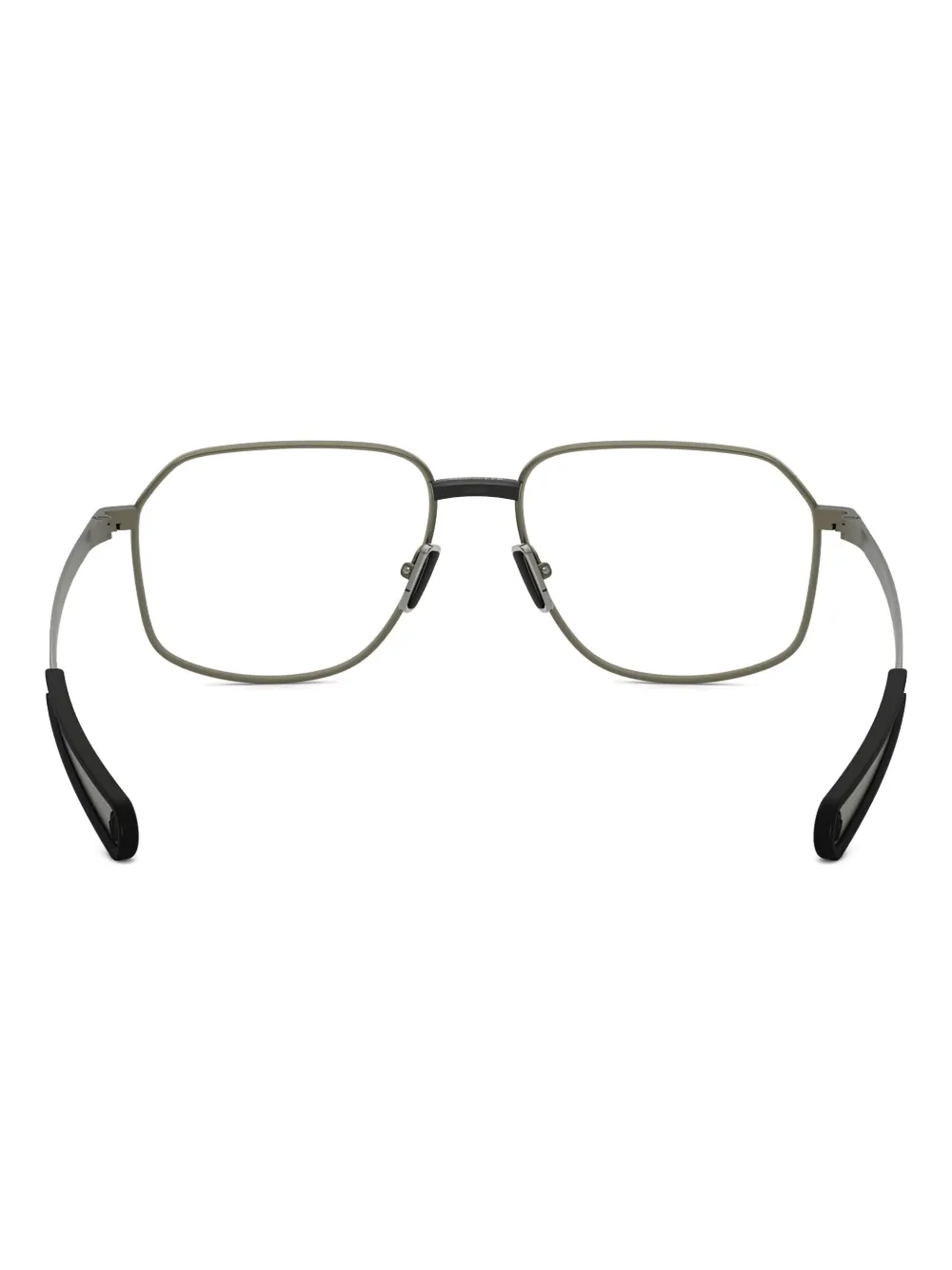 Moncler Eyewear geometric-frame glasses 1002 MATTE ANTHRACITE