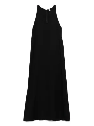 open lace back dress Petal and Pup Women's GIA Pleated Halterneck Maxi Dress
