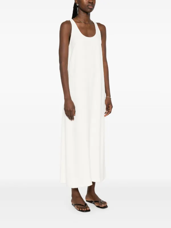 Toteme Scoop Neck Sabl Dress - White Toteme Scoop Neck Sabl Dress - White