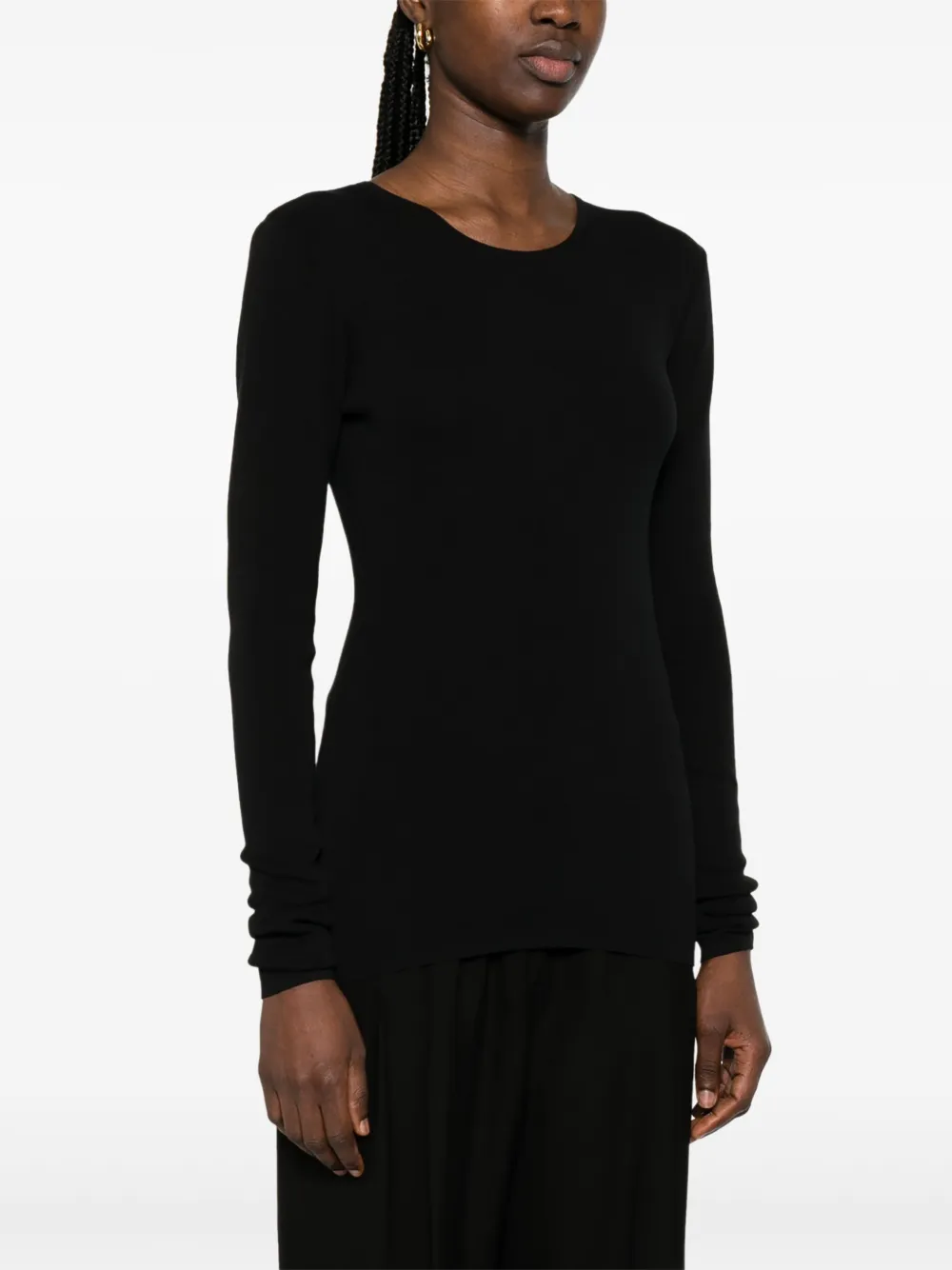 TOTEME Compact katoenen T-shirt Zwart