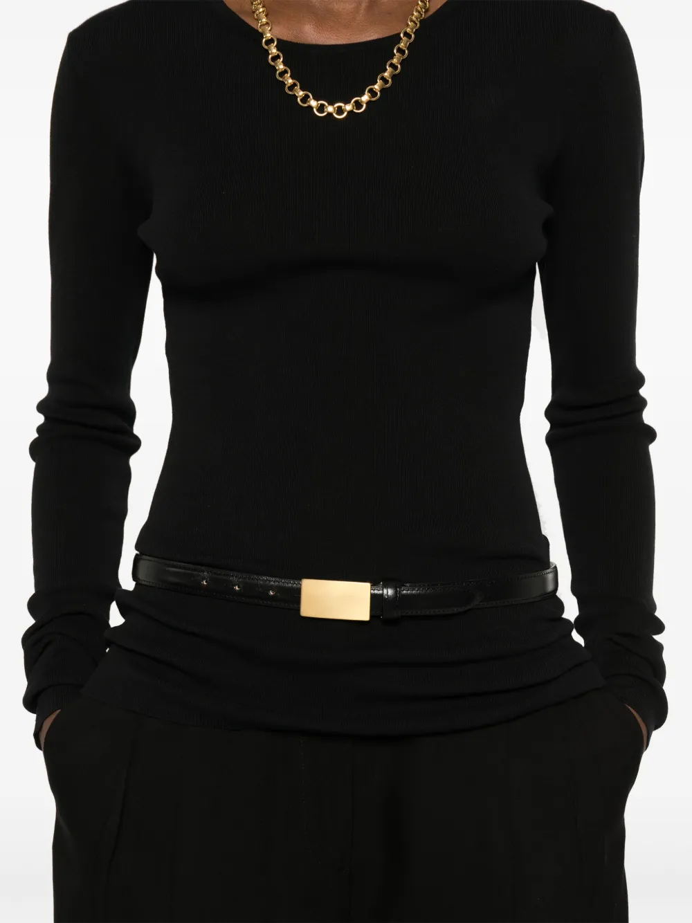 TOTEME Compact katoenen T-shirt Zwart