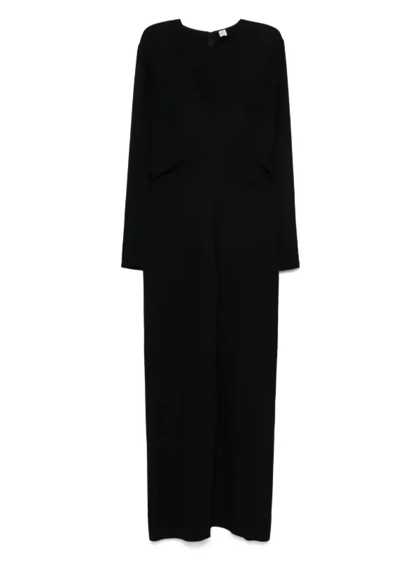 【TOTEME】ロングスリーブ マキシドレス ブラック TOTEME マキシドレス | ブラック | FARFETCH JP