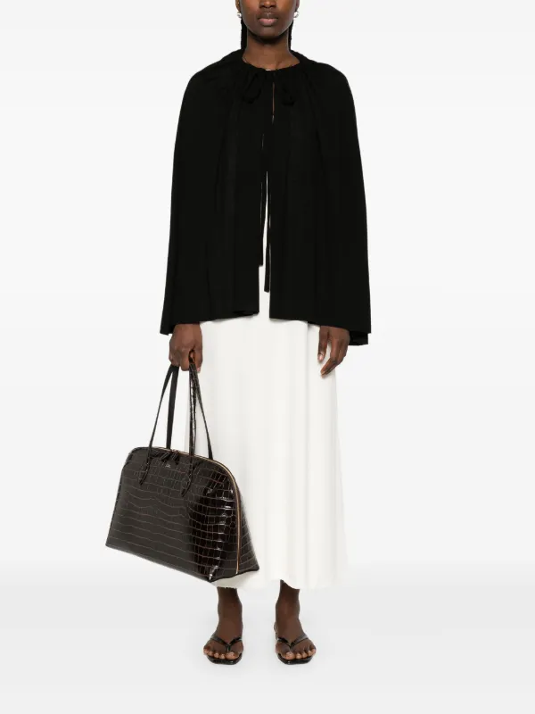 TOTEME Drawstring Cape | Black | FARFETCH