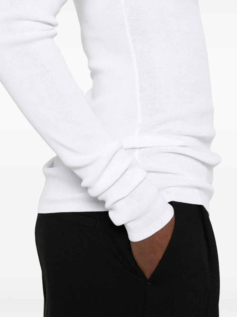 TOTEME Compact katoenen T-shirt Wit