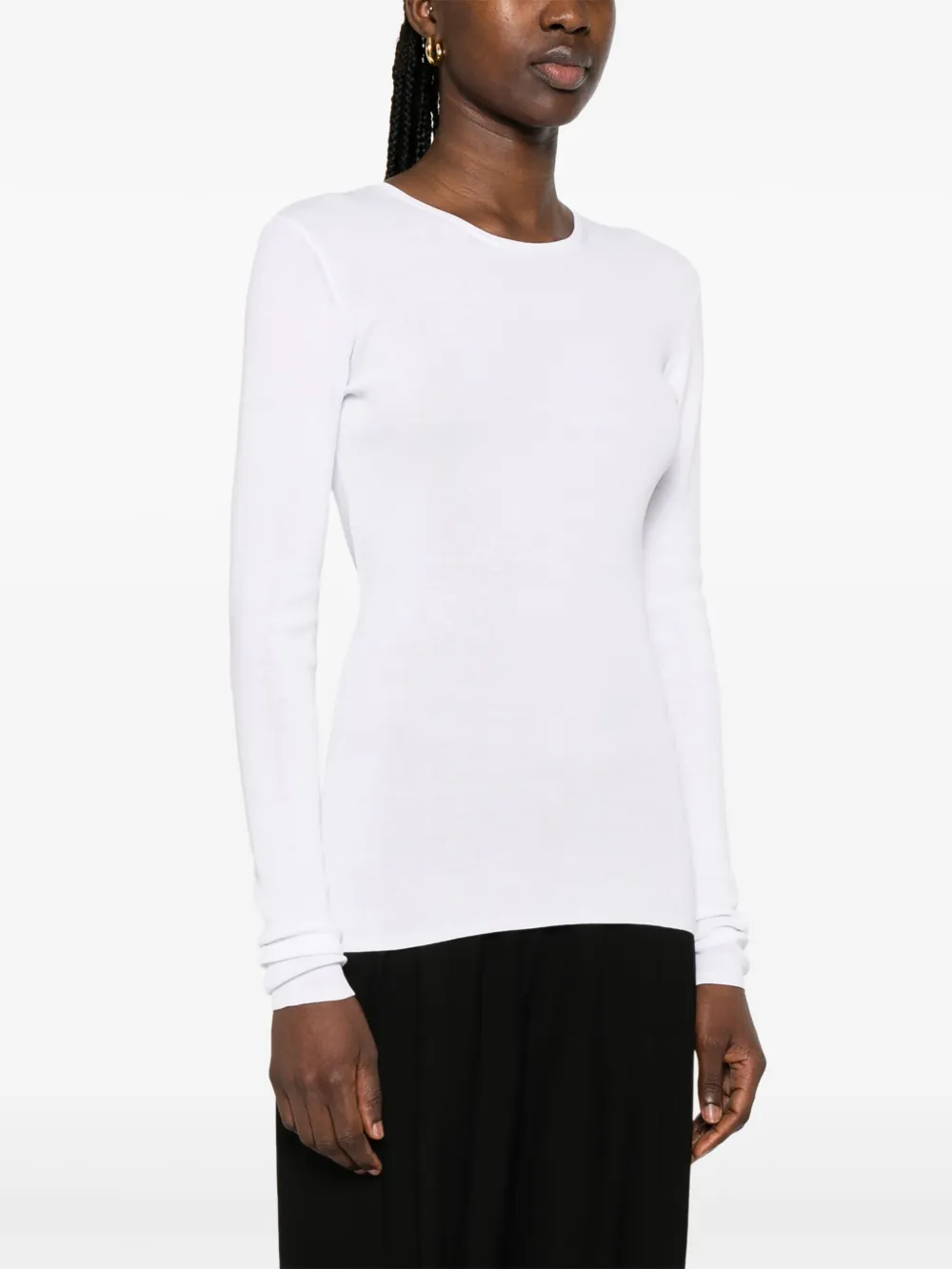 TOTEME Compact katoenen T-shirt Wit