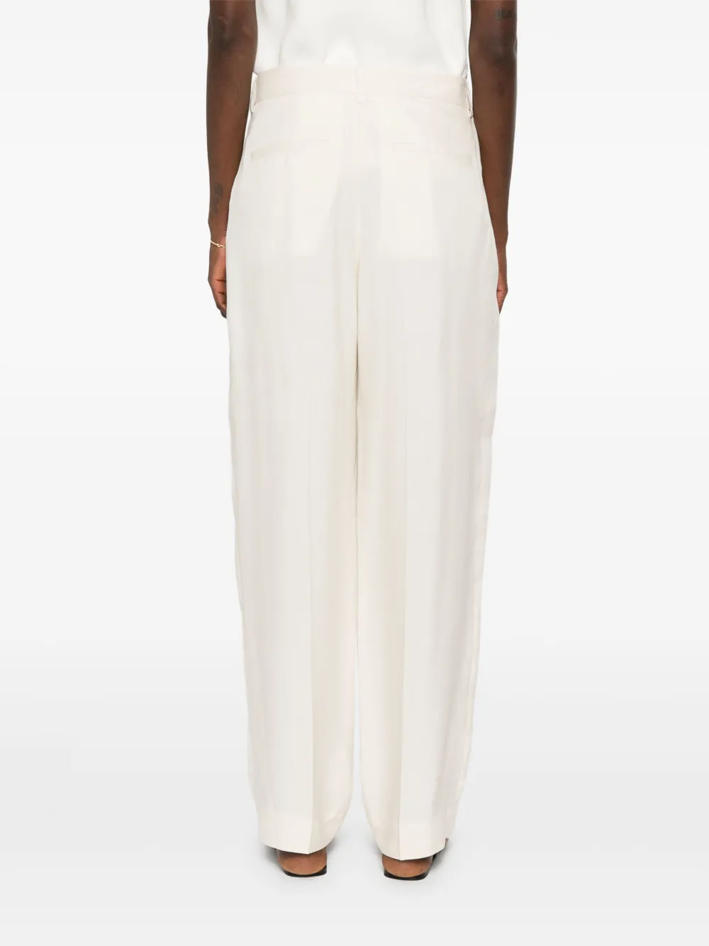 TOTEME Broek met geplooid detail Beige