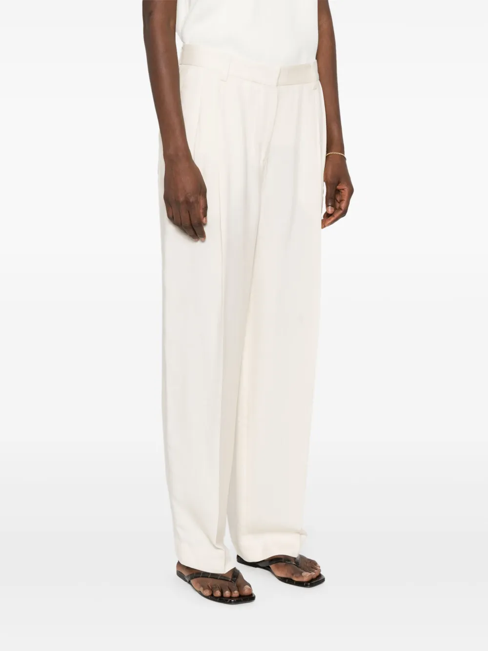 TOTEME Broek met geplooid detail Beige