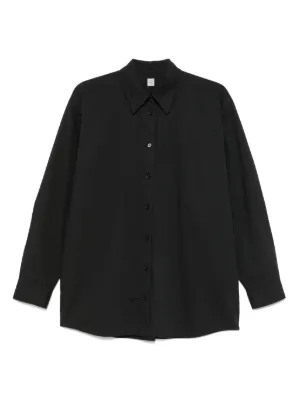 TOTEME Classic Crochet Shirt Black | Black | FARFETCH