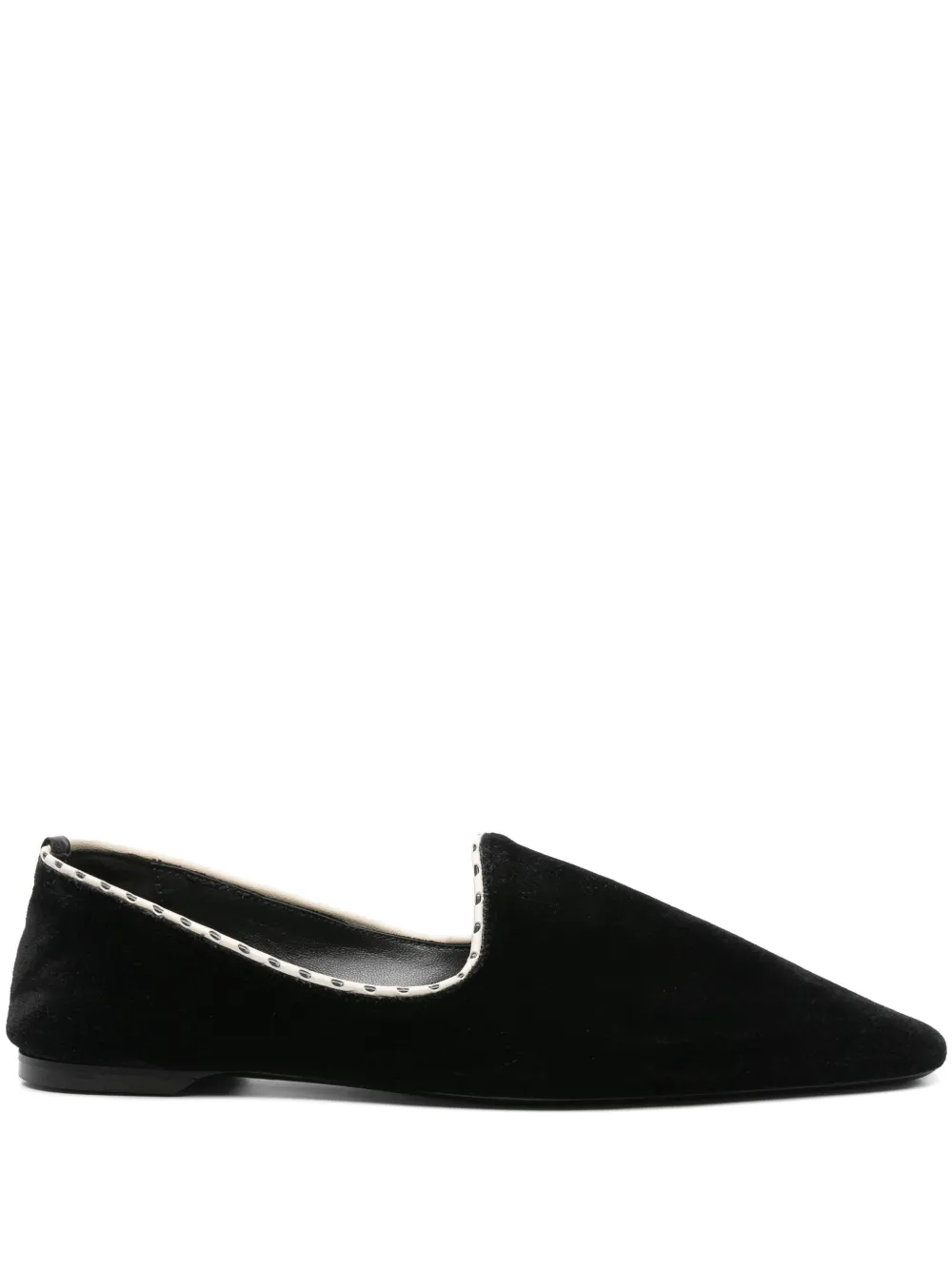 TOTEME velvet flats Black