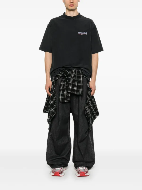 tacky gold-print track pants