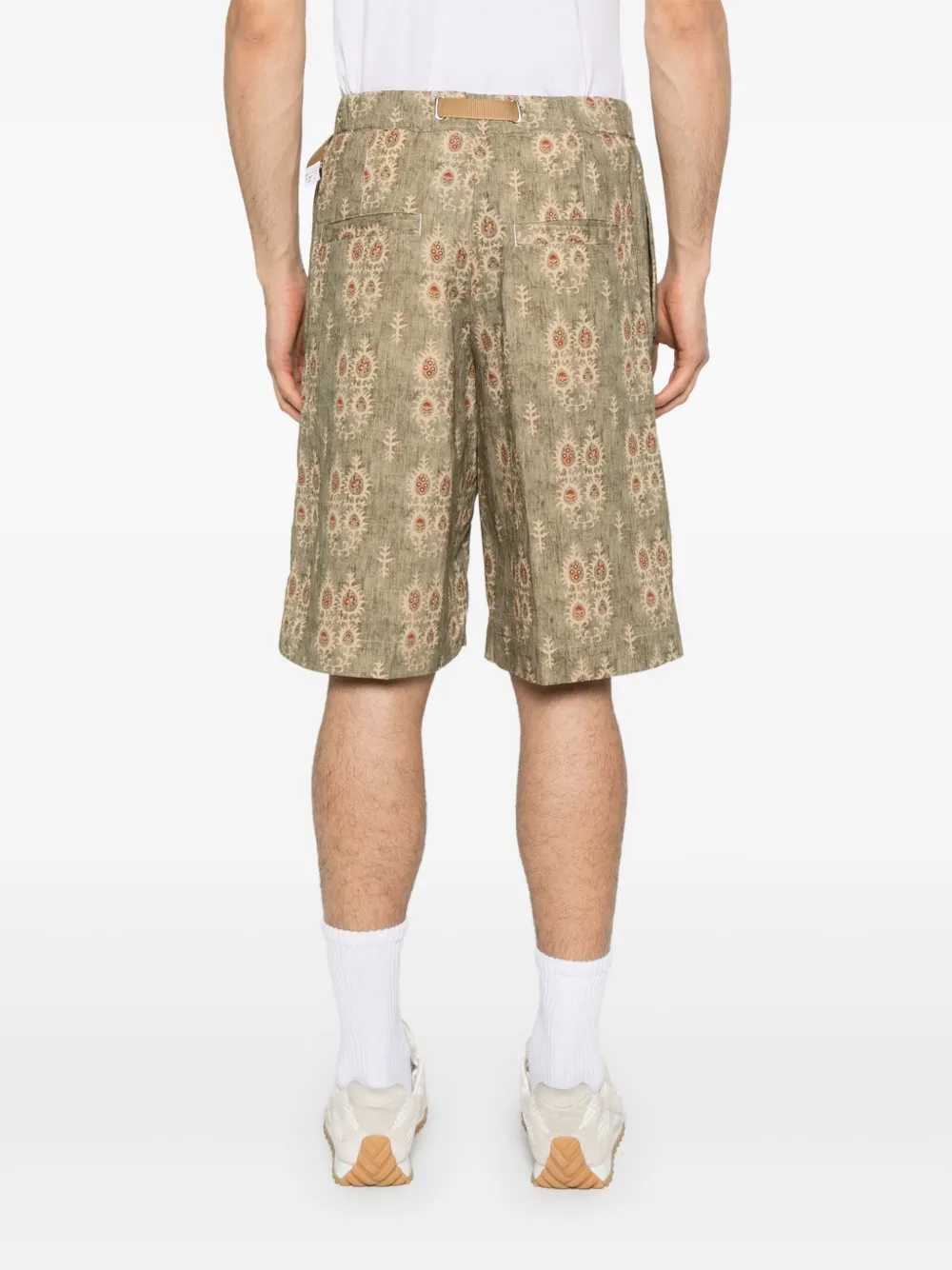 White Sand Shorts met print Groen