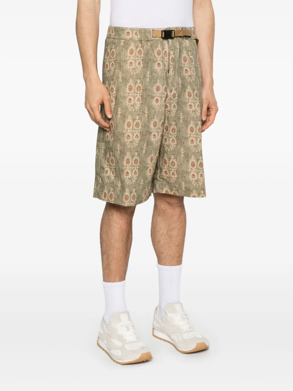 White Sand Shorts met print Groen