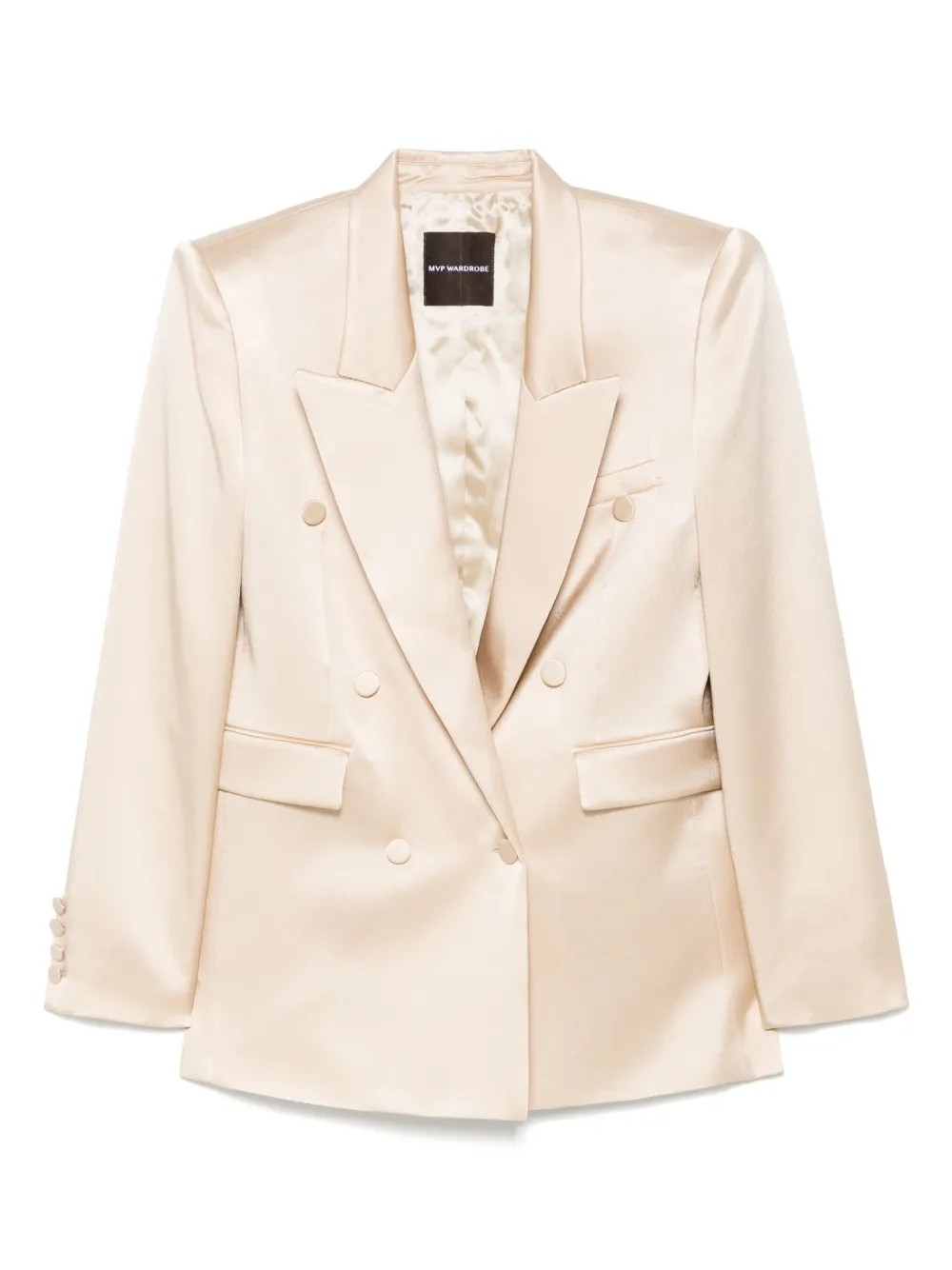 mvp wardrobe satined blazer | Neutrals | Image 1